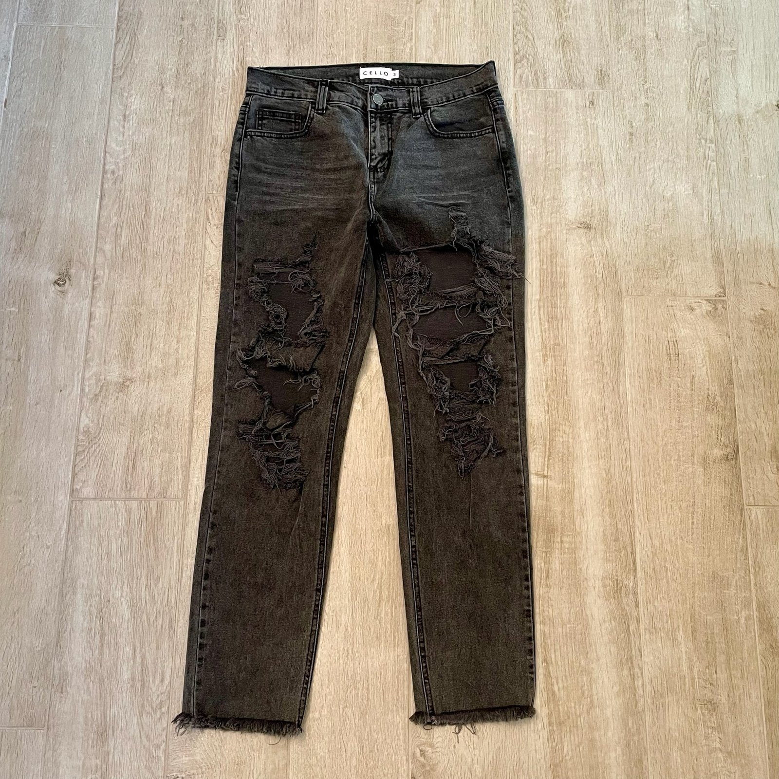 Cello Black Ripped Jeans WV17027BF-BLKD, 3