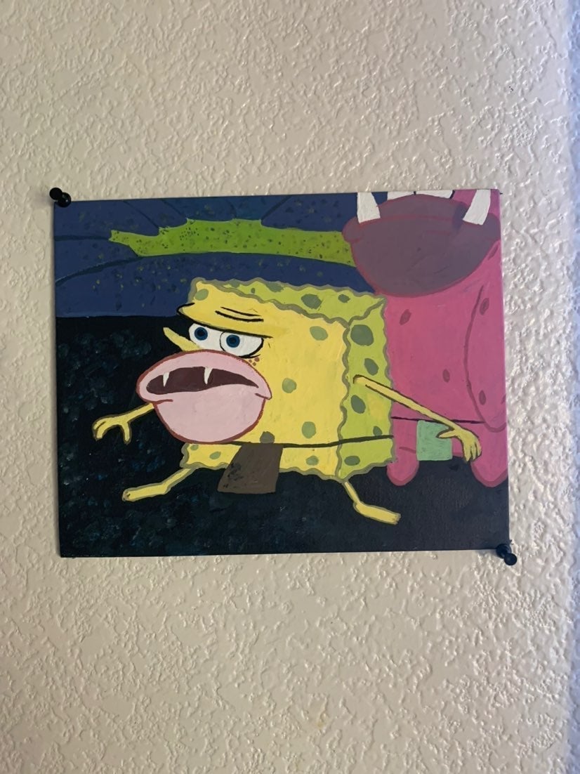 Spongebob spongegar meme canvas