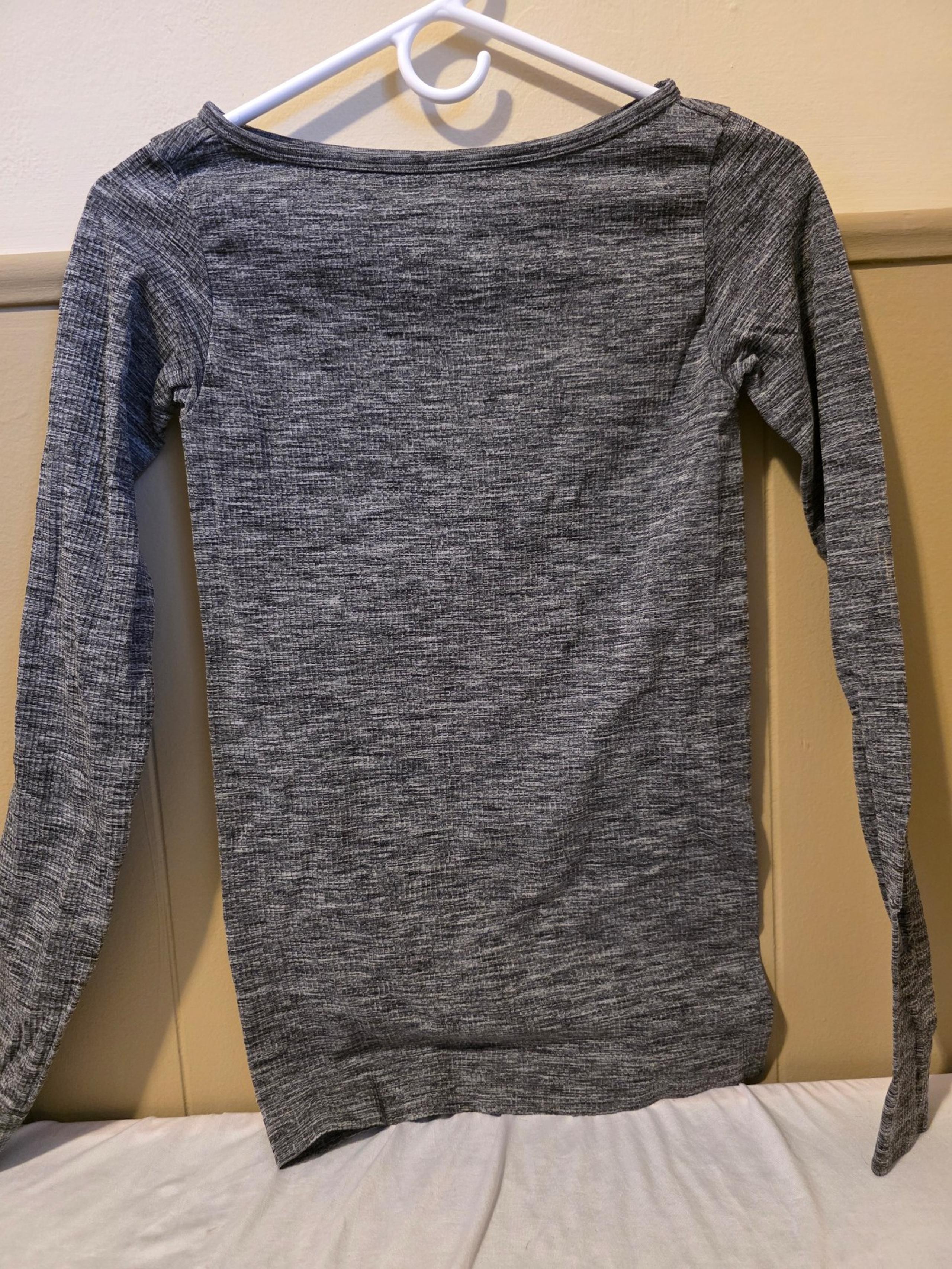 Athleta Gray Cowl Neck Sweater Lightweight Knit