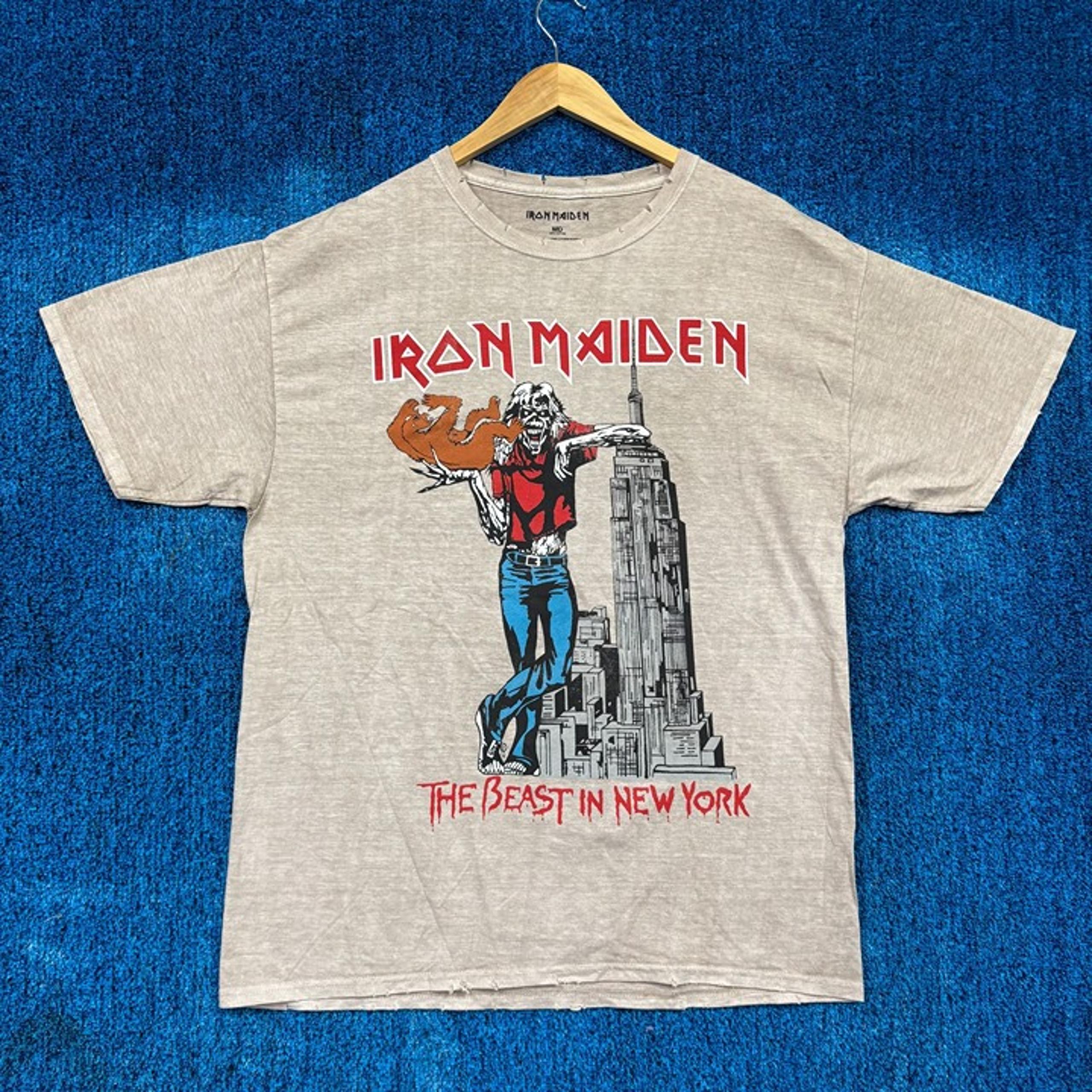 Iron Maiden The Beast in NY Oversized Heavy Metal Band Tee M