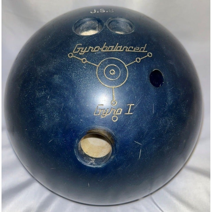 Ebonite Gyro I Bowling Ball Dark Blue Sparkle 15 lbs 9 oz Drilled Gyro-Balanced