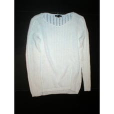New Stylist Rachel Zoe Open Weave Sweater White Large L Womens Karla Top