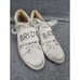 Betsey Johnson Sneaker Shoes Womens Size 9.5 Ivory Liana Satin Jeweled Bridal