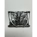 Elephant & Tusk Safari Belt Buckle, Bergamot Brass Works 1985 Pewter M-L50 USA