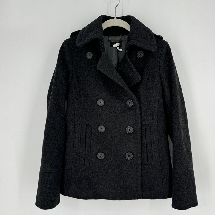 J.Crew Coat Women’s XS gray wool minimalist city dress workwear winter fall
