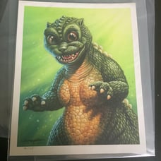 SDCC 2022 Mondo Little Godzilla Print by Jason Edmiston Signed limited edition