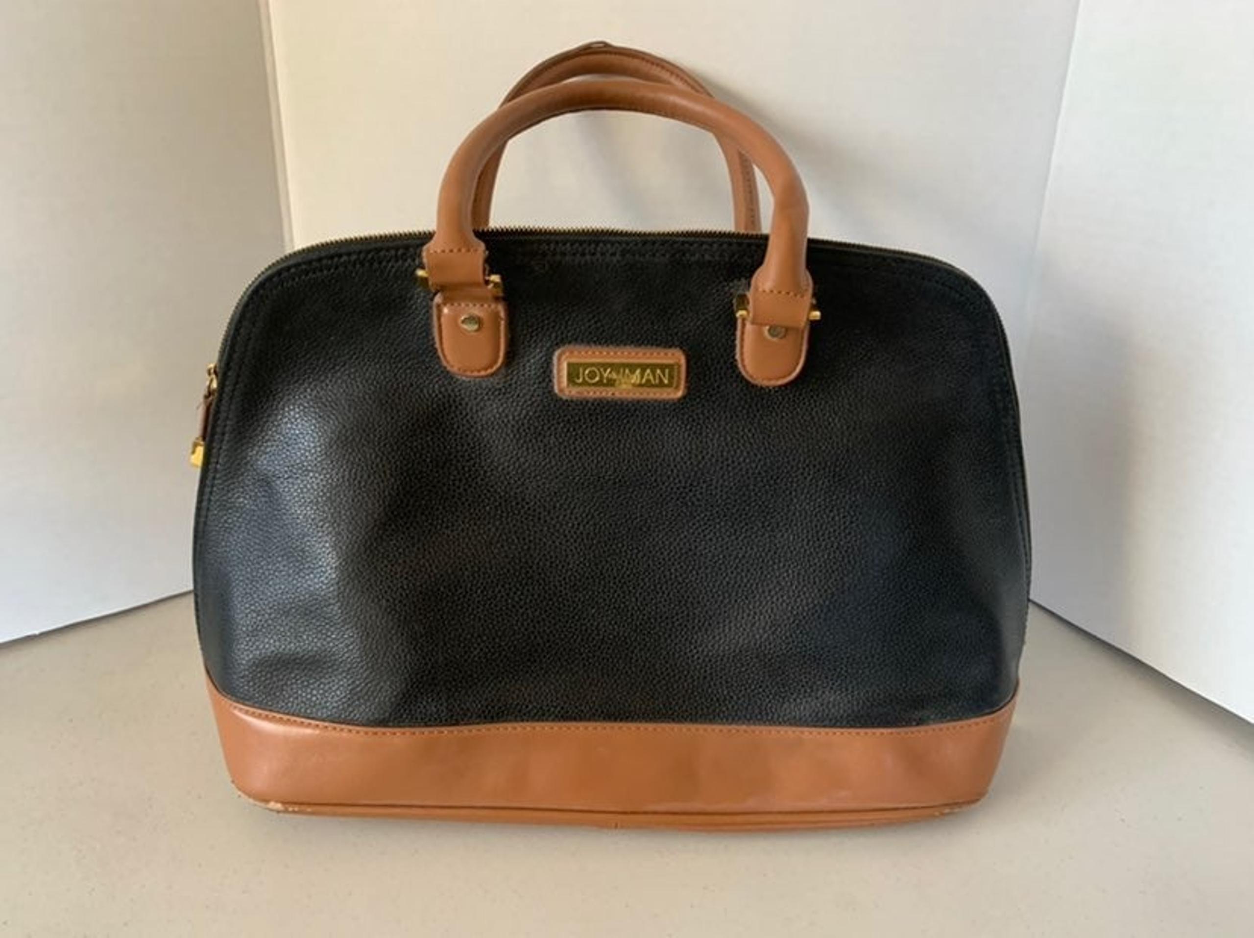 Joy & Iman Black and Brown Leather Purse Handbag
