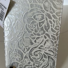 Brahmin white Lyon journal- genuine leather NWT