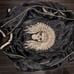 Skull Embroidery Black Satin Sukajan