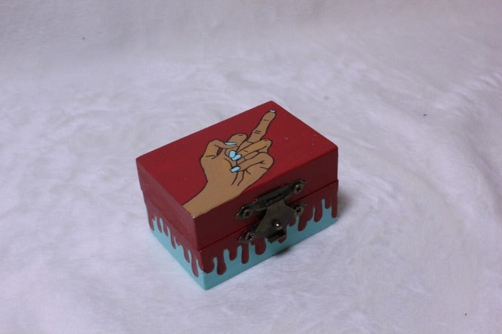 Handpainted wooden box
