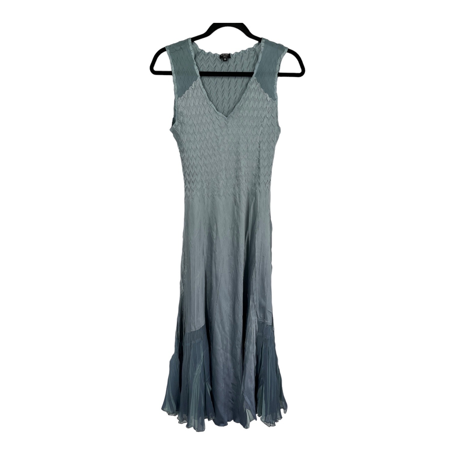 Komarov dress sleeveless A Line teal Medium M