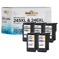 5PK Canon PG245XL CL246XL Ink | Remanufactured