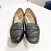 Ferragamo Gray Black Leather Loafers 9 3A