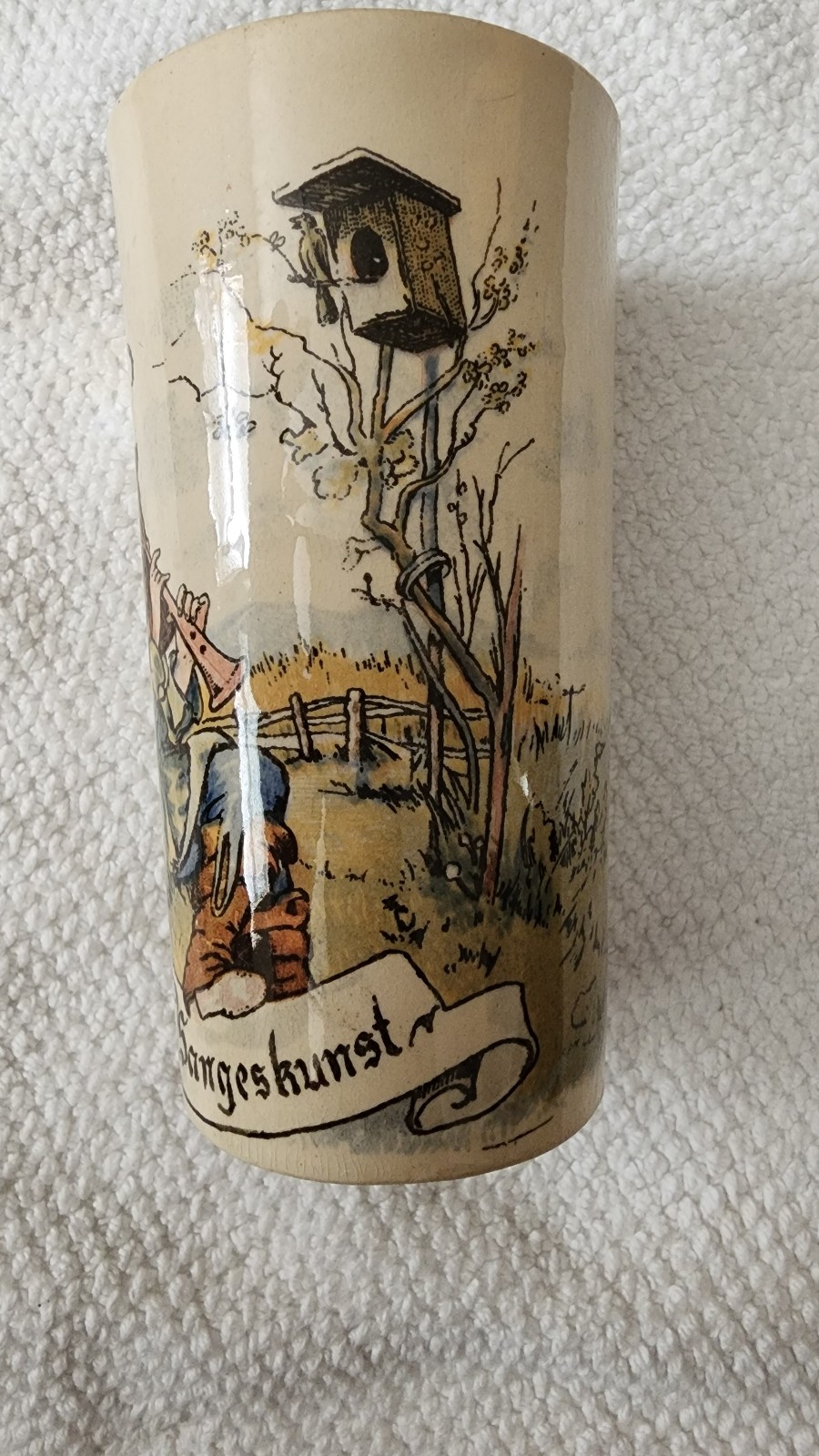Vintage Villeroy & Boch Mettlach Porcelain 1/4 Liter Tumbler, Beer Beaker