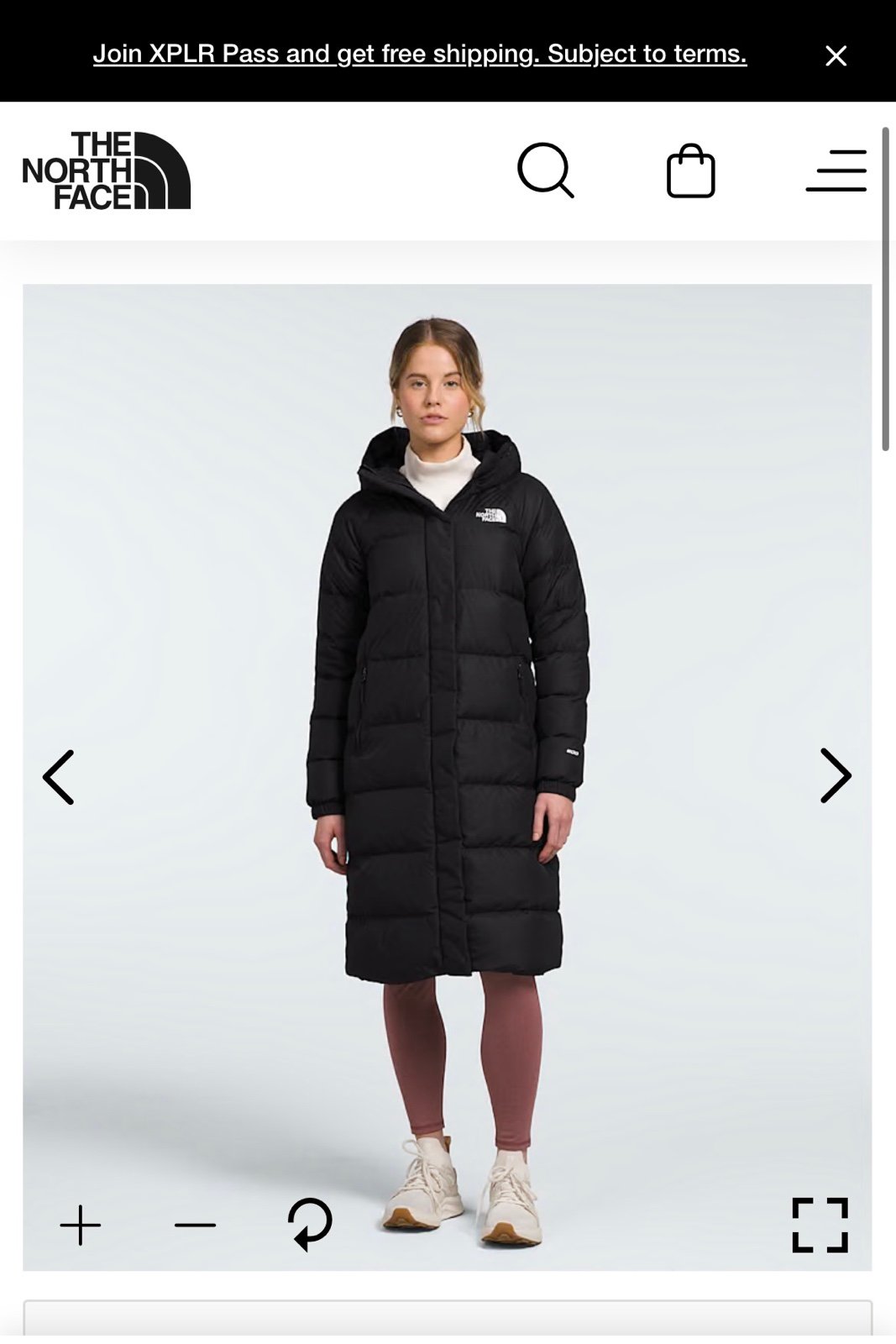 The North Face women 550 down jacket