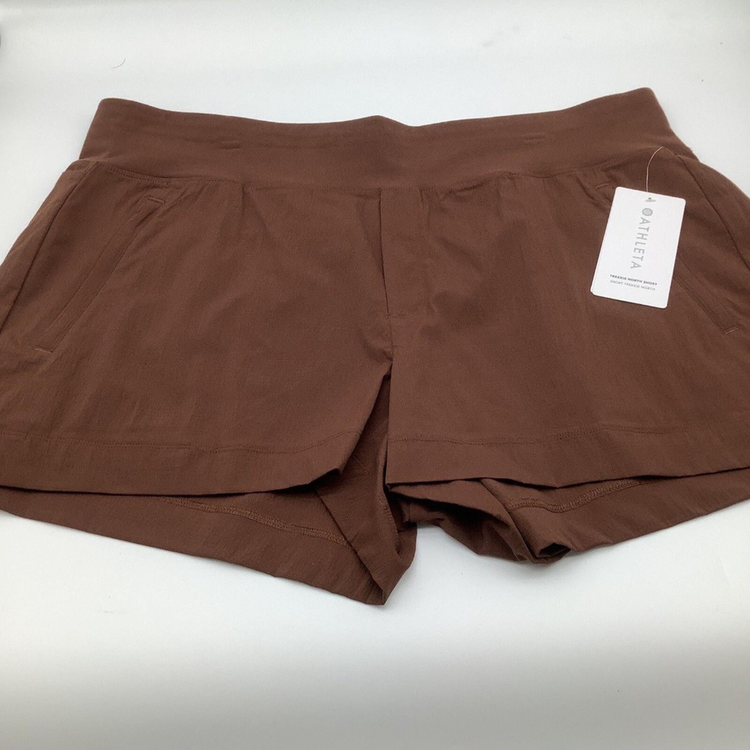 Athleta Womens Trekkie North Shorts Brown Size 18 NWT