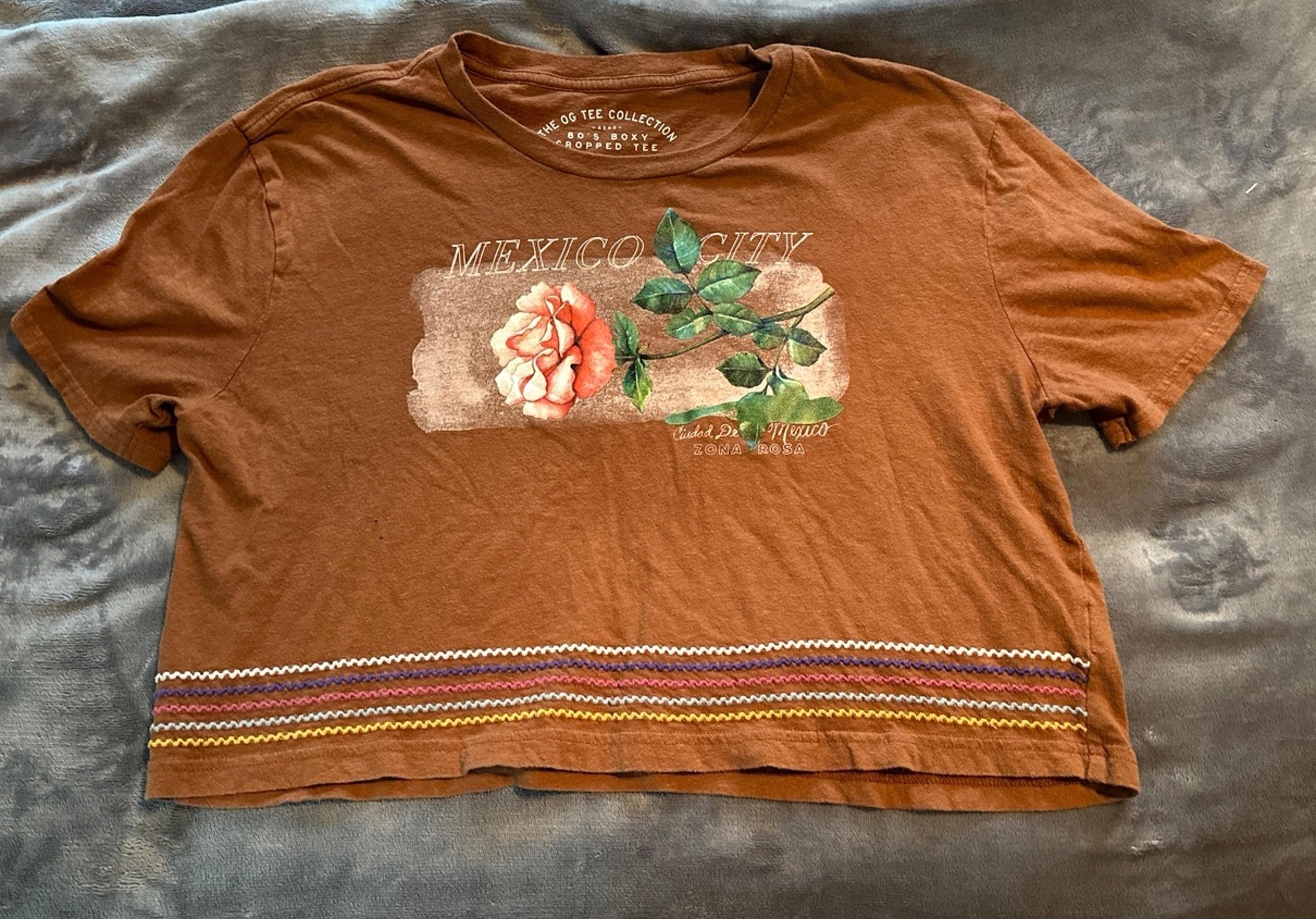 Aeropostale OG 80s Boxy Cropped Mexico City Tee Size M