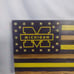 Michigan Wolverines Wood Flag - 20x12 Inches