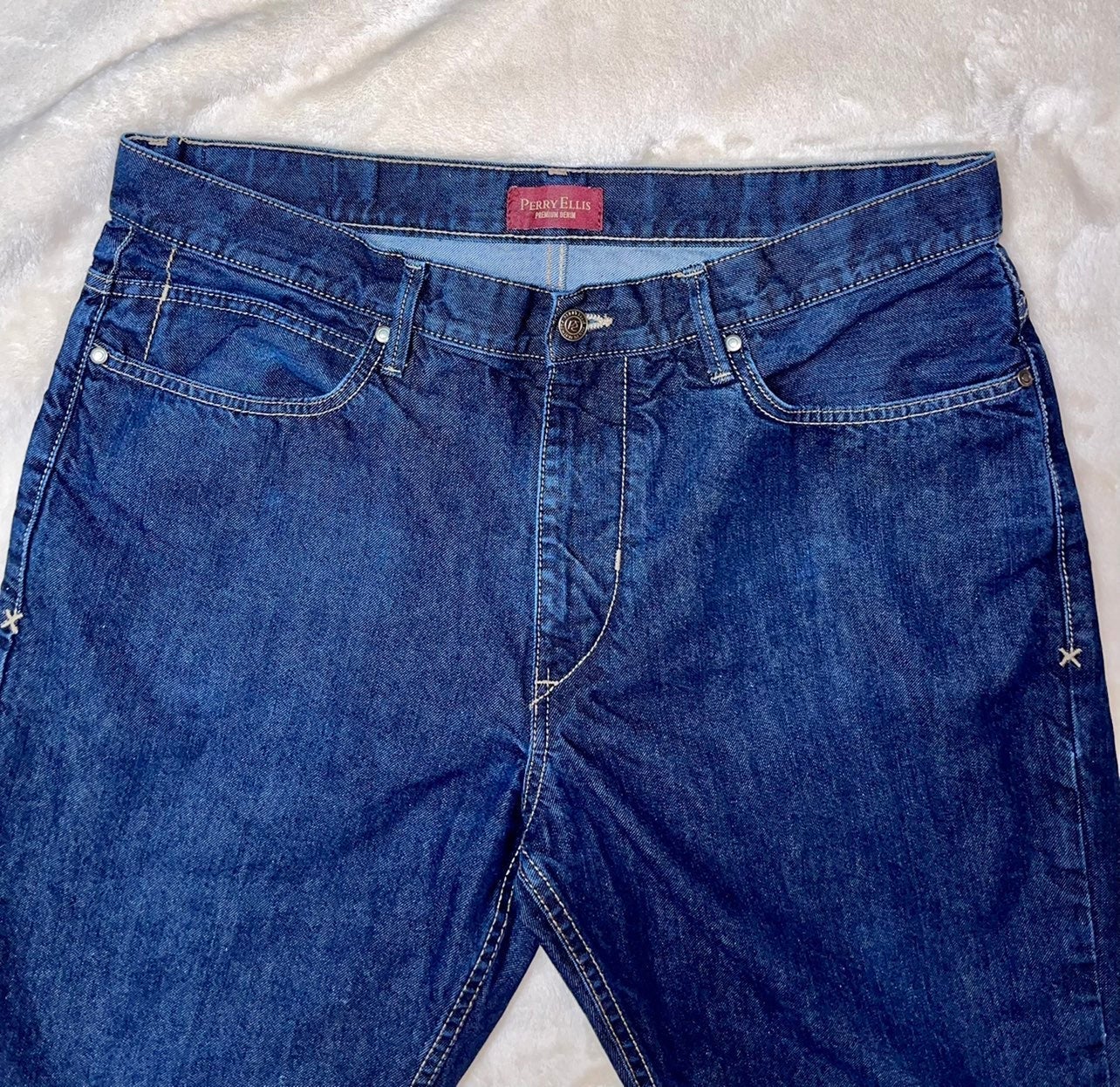 Men's Perry Ellis dark wash jeans. - munimoro.gob.pe