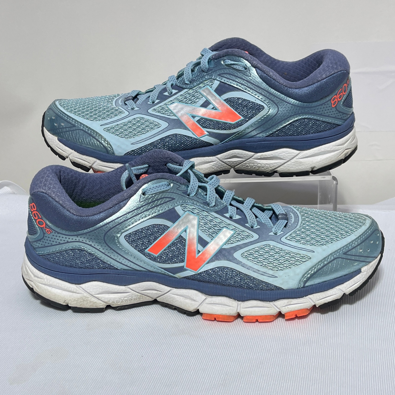 New Balance Shoes Womens 9.5 B Blue 860v6 Running Sneakers Trainers Low Top