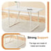 Cream MDF Dining Table for 4-6 People | White Metal Legs