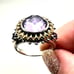 Barbara Bixby Womens Ring Sterling Silver 18K Gold Size 9 Domed Amethyst