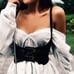 Sexy Underbust Faux Leather Waist Belt Elastic Corset Harness