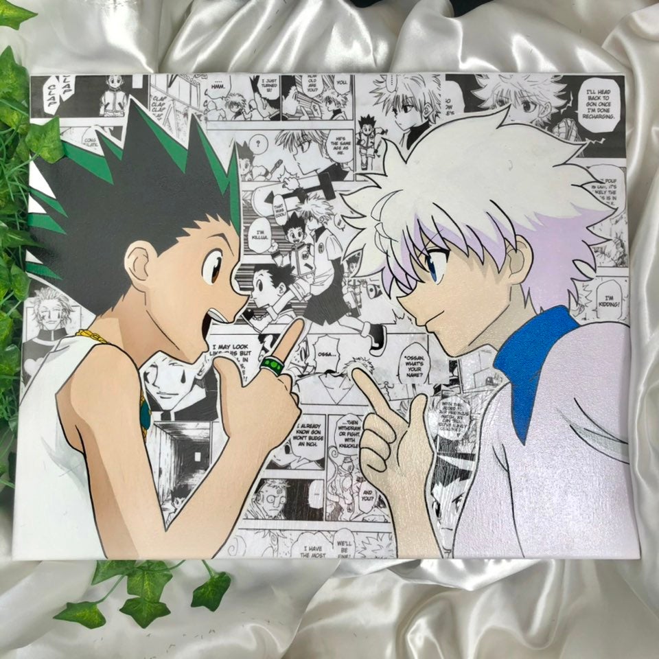 Hunter x hunter gon killua painting