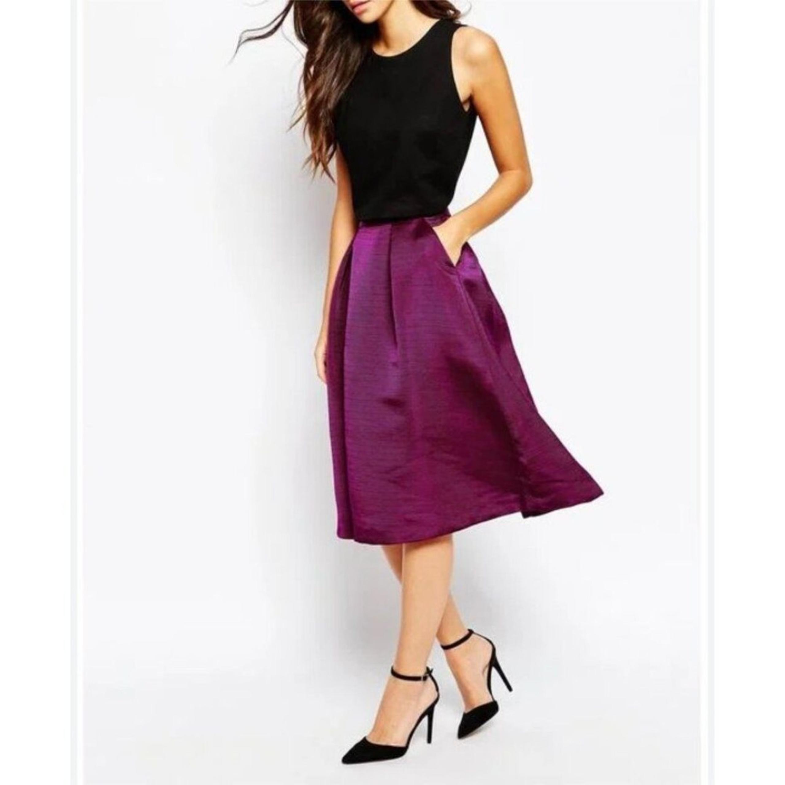 Ted Baker Zelida High Waisted Midi Skirt Purple Size 1