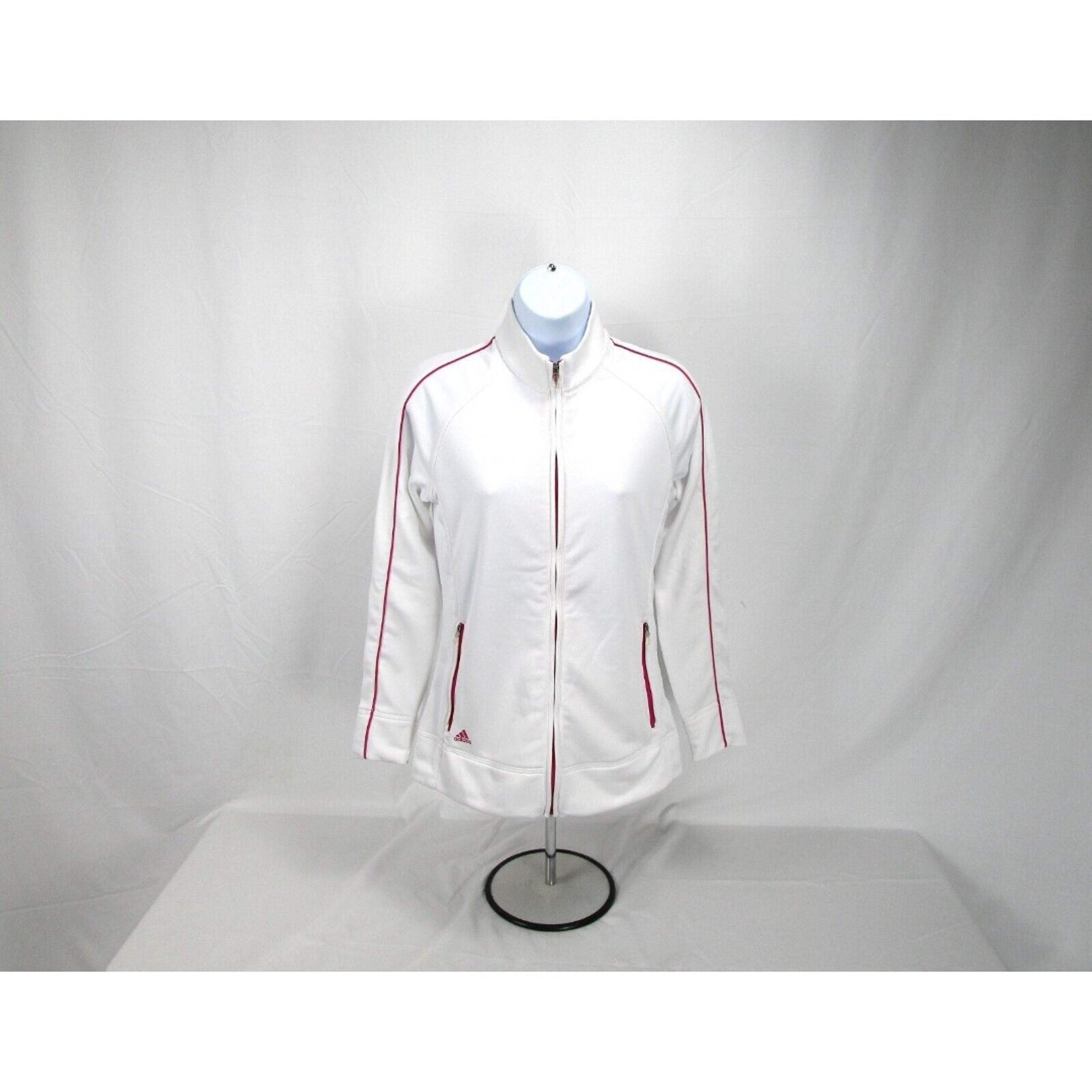 adidas Golf ClimaLite Women's Sz S Casual Activewear White Full Zip Sweatshirt