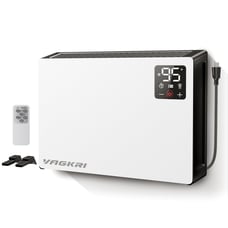 Quiet Electric Space Heater, Wall Mounted Heater 1500W Fast Heating with Remote