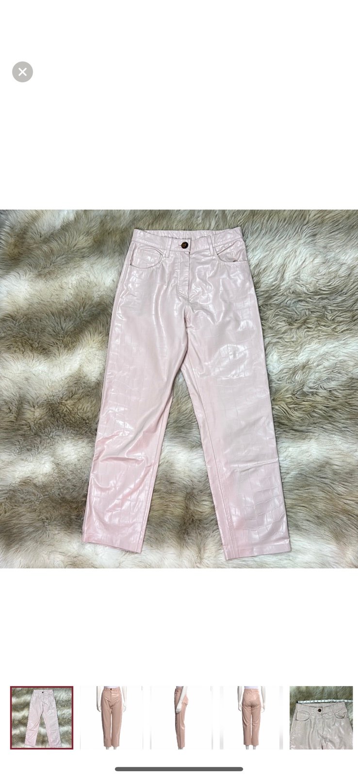 NANUSHKA High-Rise Animal Print Straight Leg Pants, Size Small