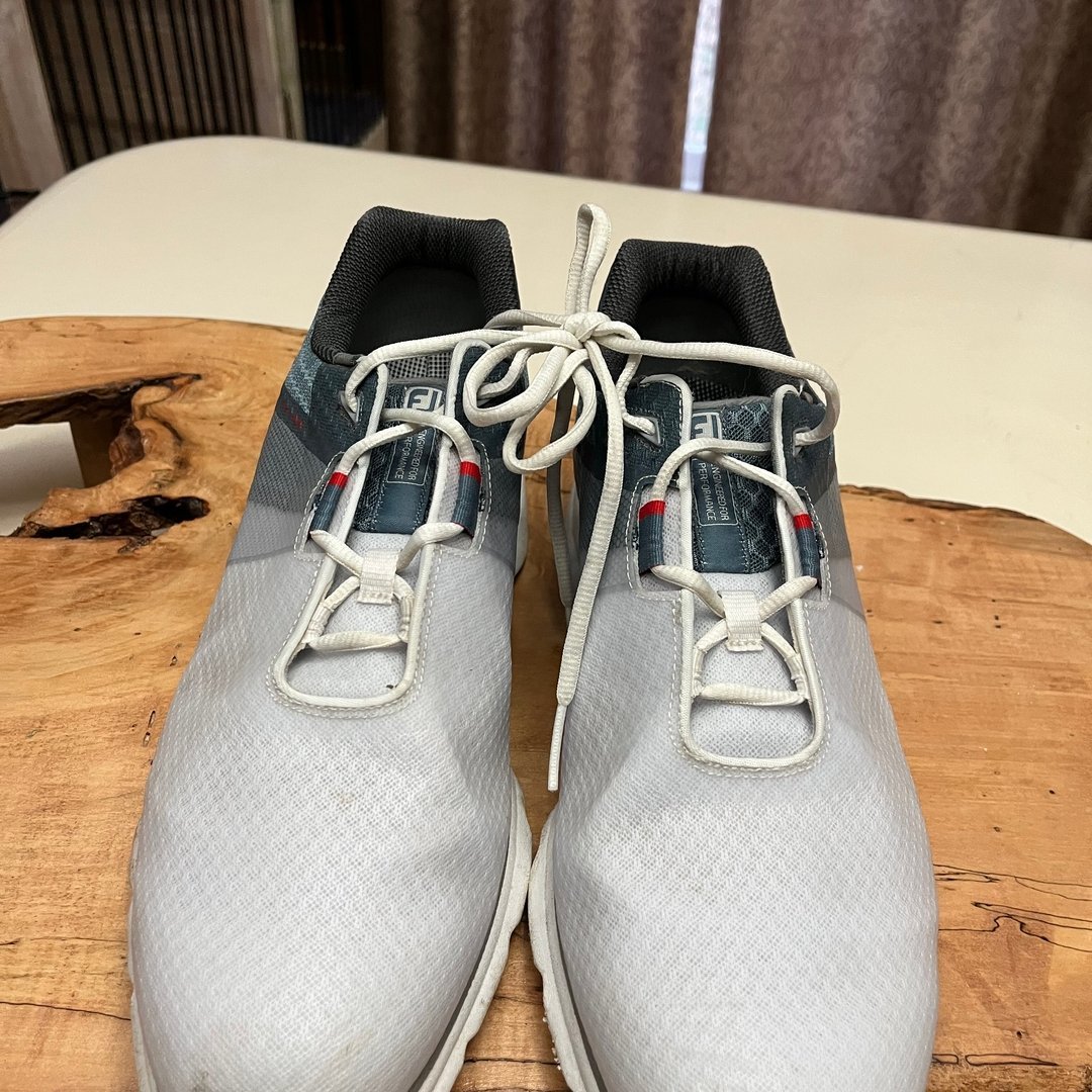 Footjoy Pro SL Spikeless Golf Shoes 10 W Gray Leather Lace Up Sneakers | size 15