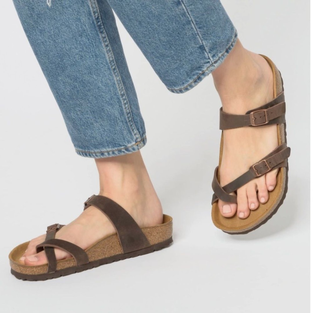 Birkenstock Brown Women’s Leather Mayori Sandal. Size 38 7-7.5