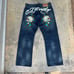 VTG Y2k Mens Size 38 Ed Hardy Denim Skull/Snake Tattoo Baggy Fit Jeans -2009