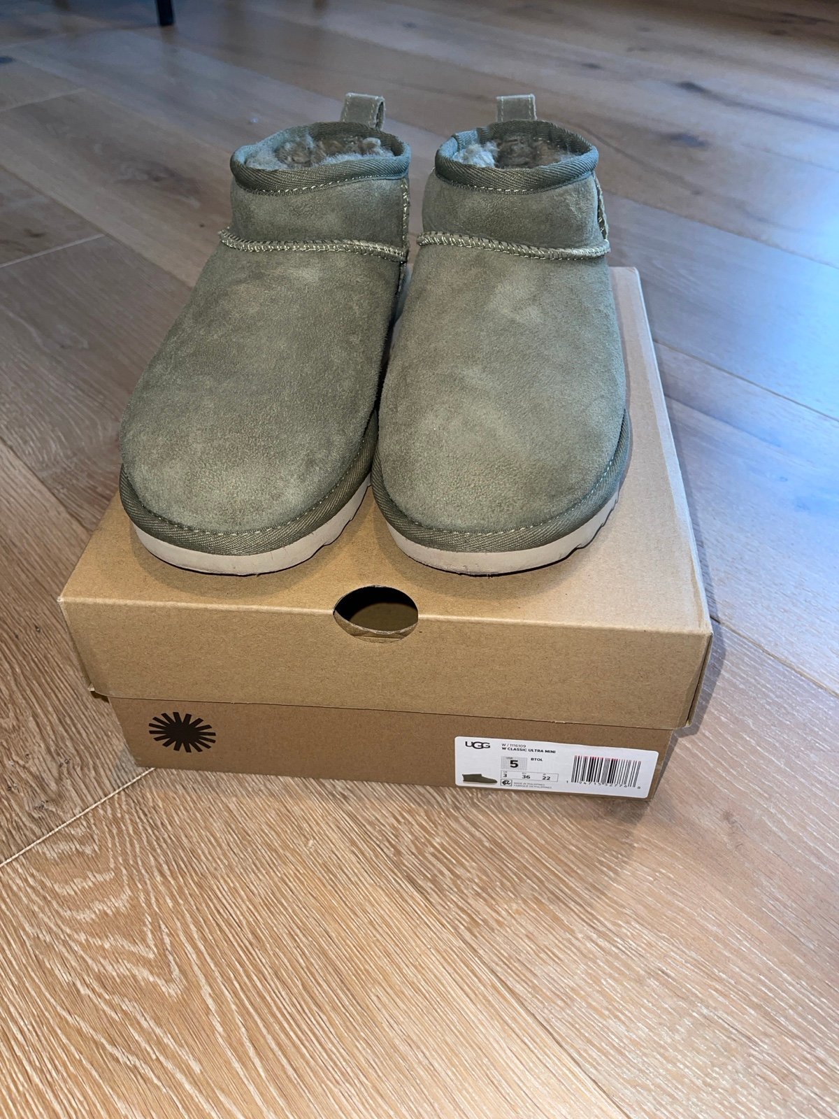 UGG Classic Ultra Mini Burnt Olive Size 5
