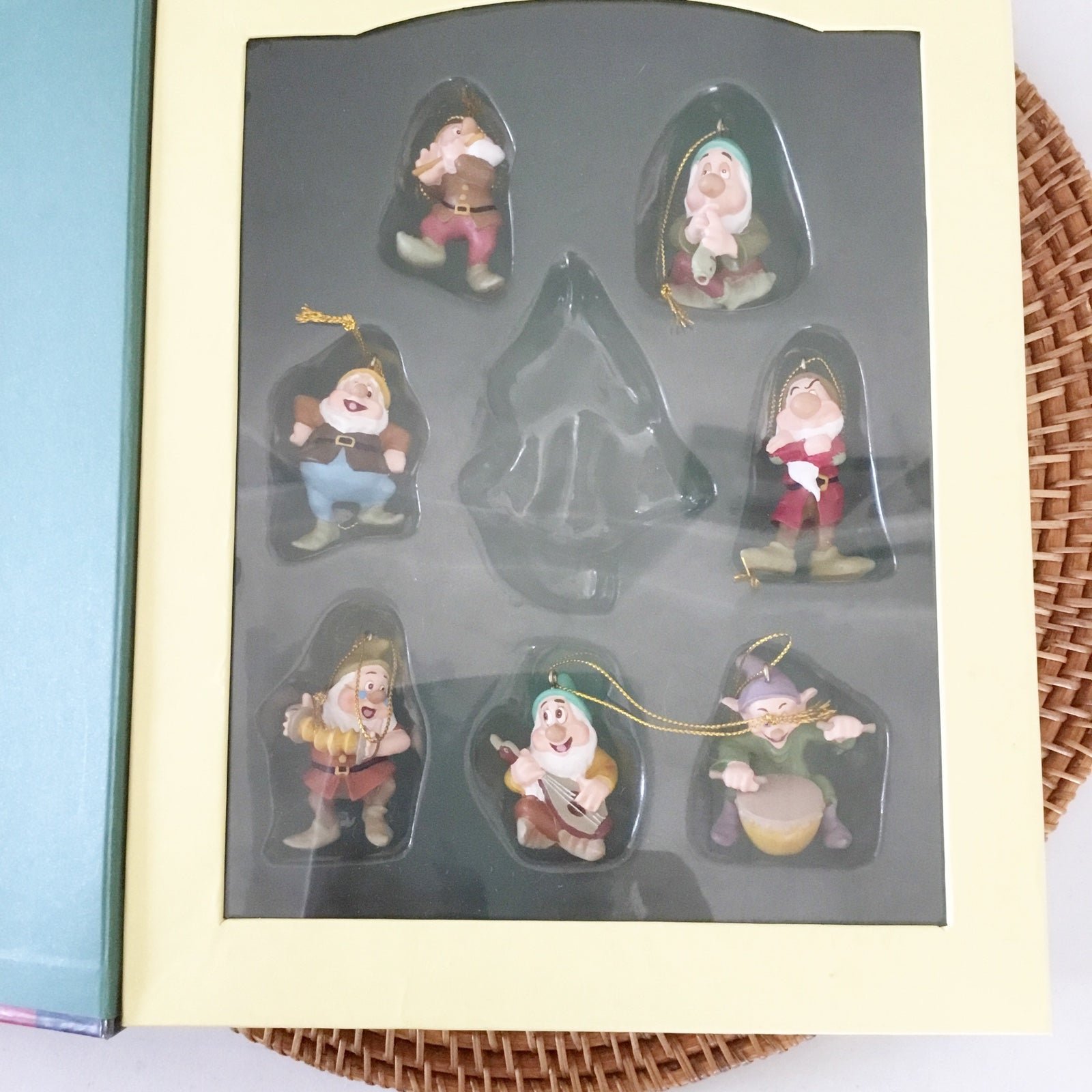 Disney Snow White seven Dwarfs Christmas Ornament Set Xmas Decor