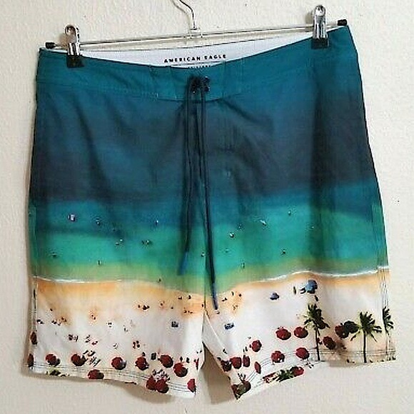 NWT AMERICAN EAGLE BEACH SHORE SWIM BOARD SHORTS men’s size XXL