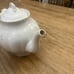 Stained and crazed ironstone teapot warranted M.T.&K. Stamp