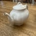 Stained and crazed ironstone teapot warranted M.T.&K. Stamp