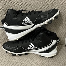 Men's Adidas Icon 7 Bounce Ironskin Baseball Cleats Size 7 EUC Black/White