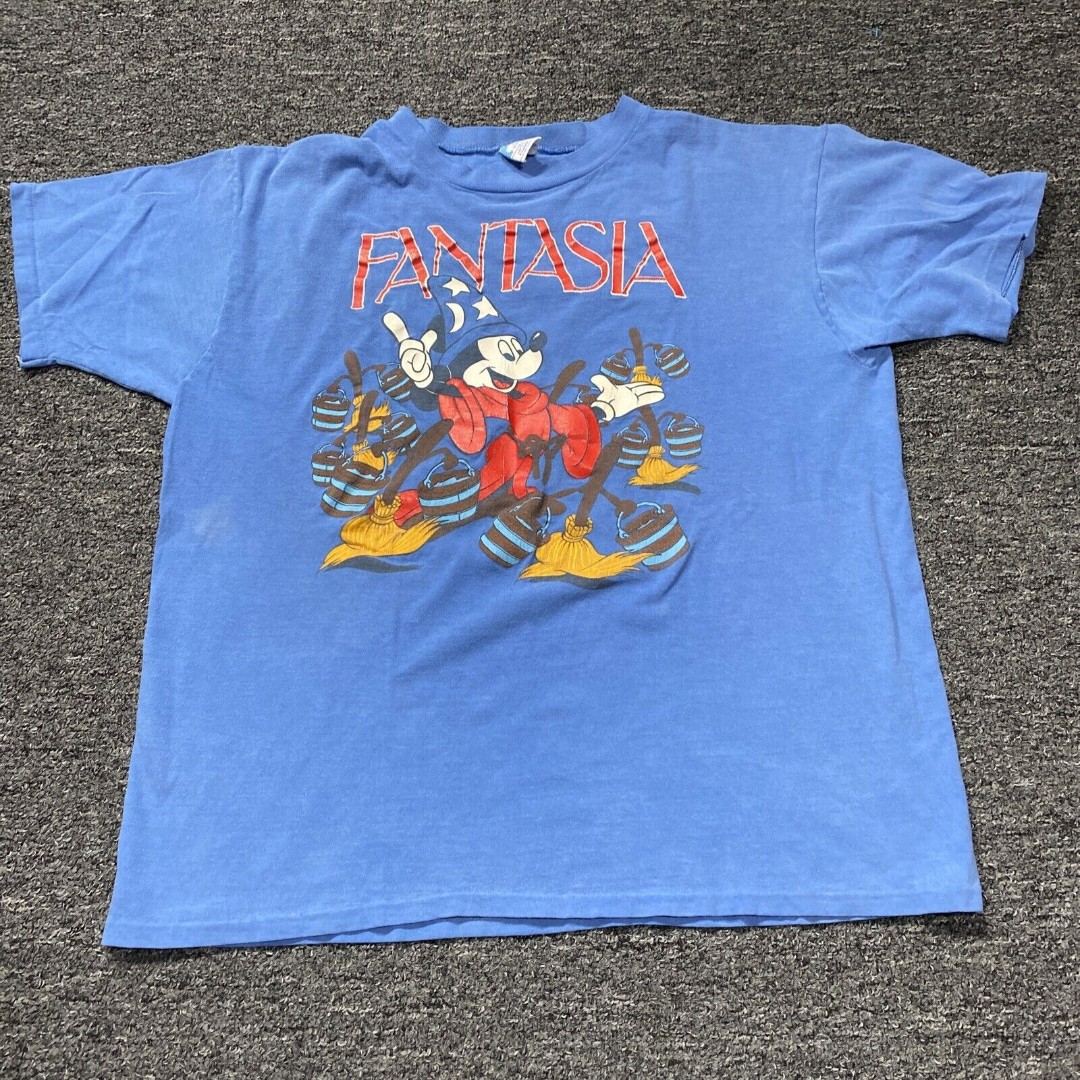 VTG RARE 80s Disney Mickey Fantasia Single Stitch T-shirt Size XL ~ USA Made