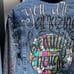 Eras Tour Ready: Dazzling Upcycled Se7en Jacket with Chic Design! Oversized Med