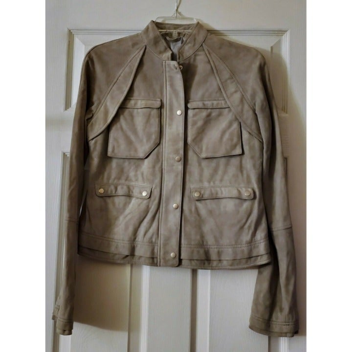 GAR DE WOMENS SUEDE CROPPED JACKET SIZE S NWOT