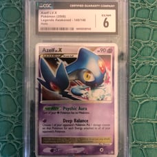 Pokémon TCG CGC 6 Azelf LV .X Legends Awakened Graded Card Slab