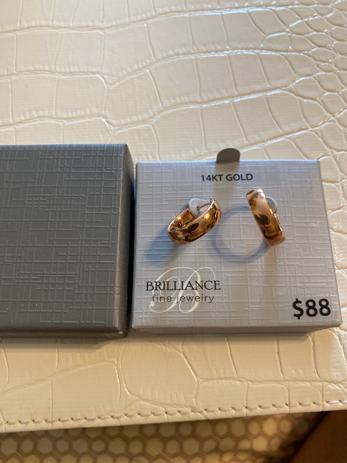 14k Rose gold earrings stamped
