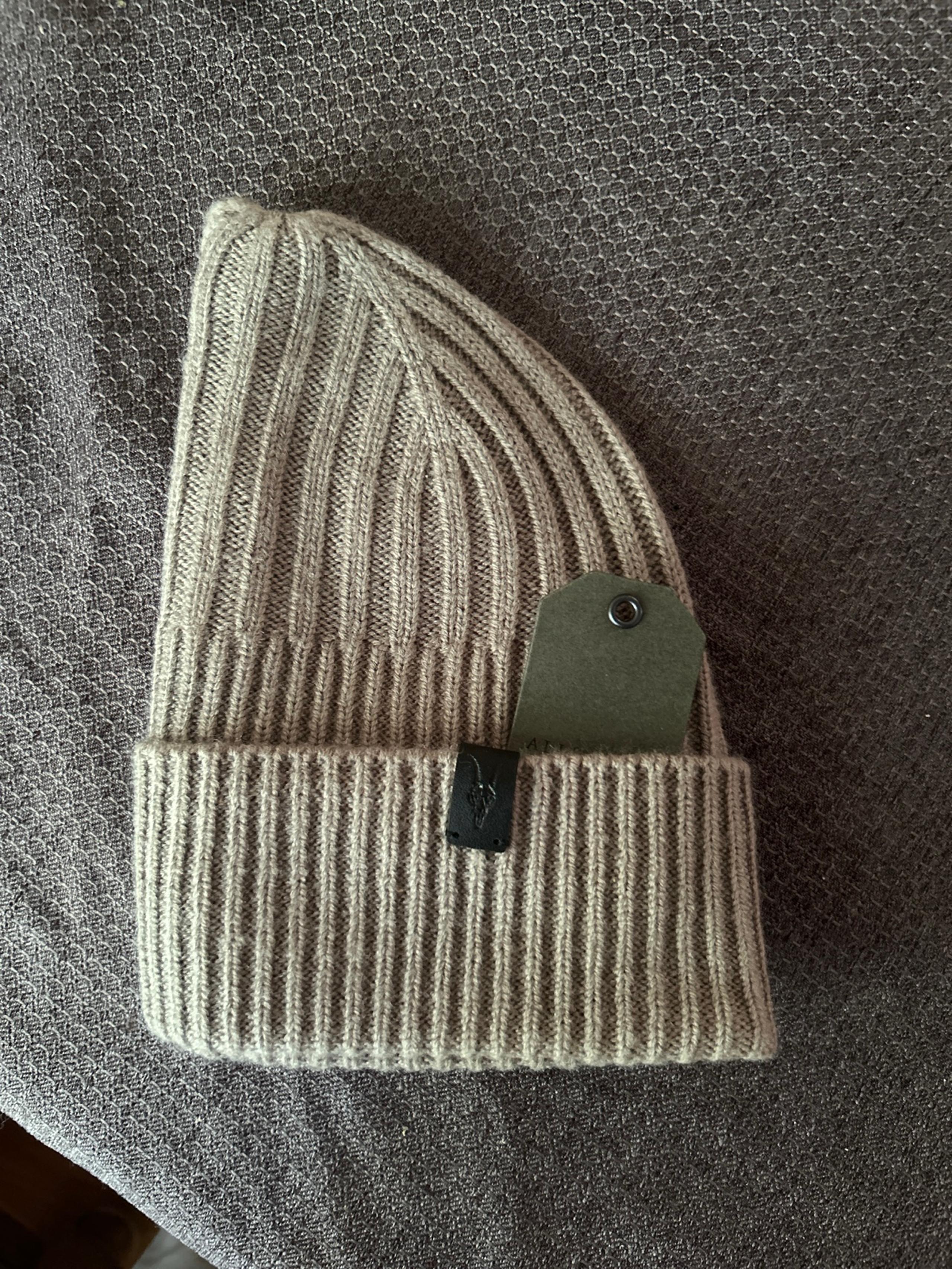 ALL SAINTS Travelling Rib Mix Beanie Hat Unisex Serpentine Green ALLSAINTS NWT