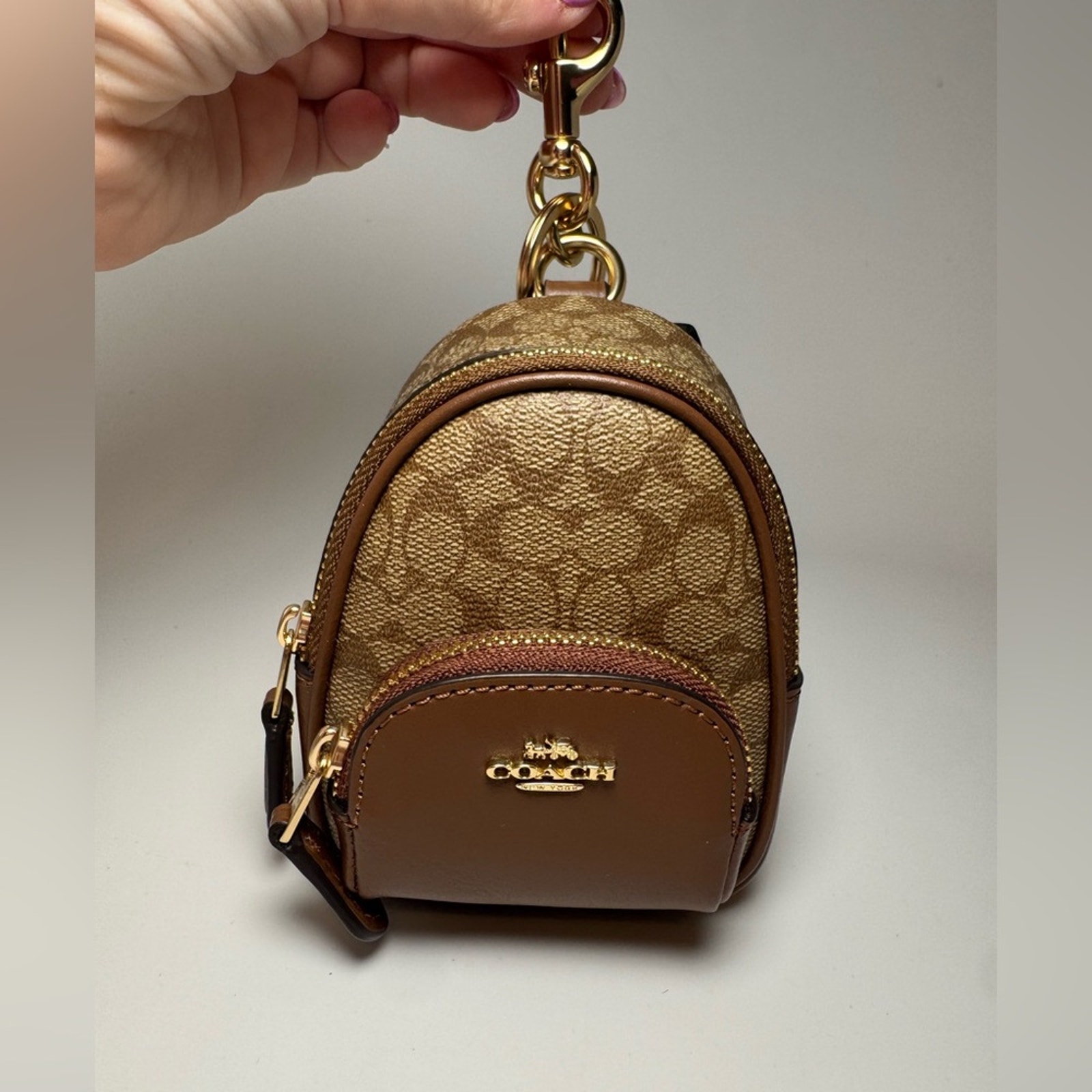 Coach Mini Court Backpack Key Chain/Bag Charm #7803 Mini Bag charm