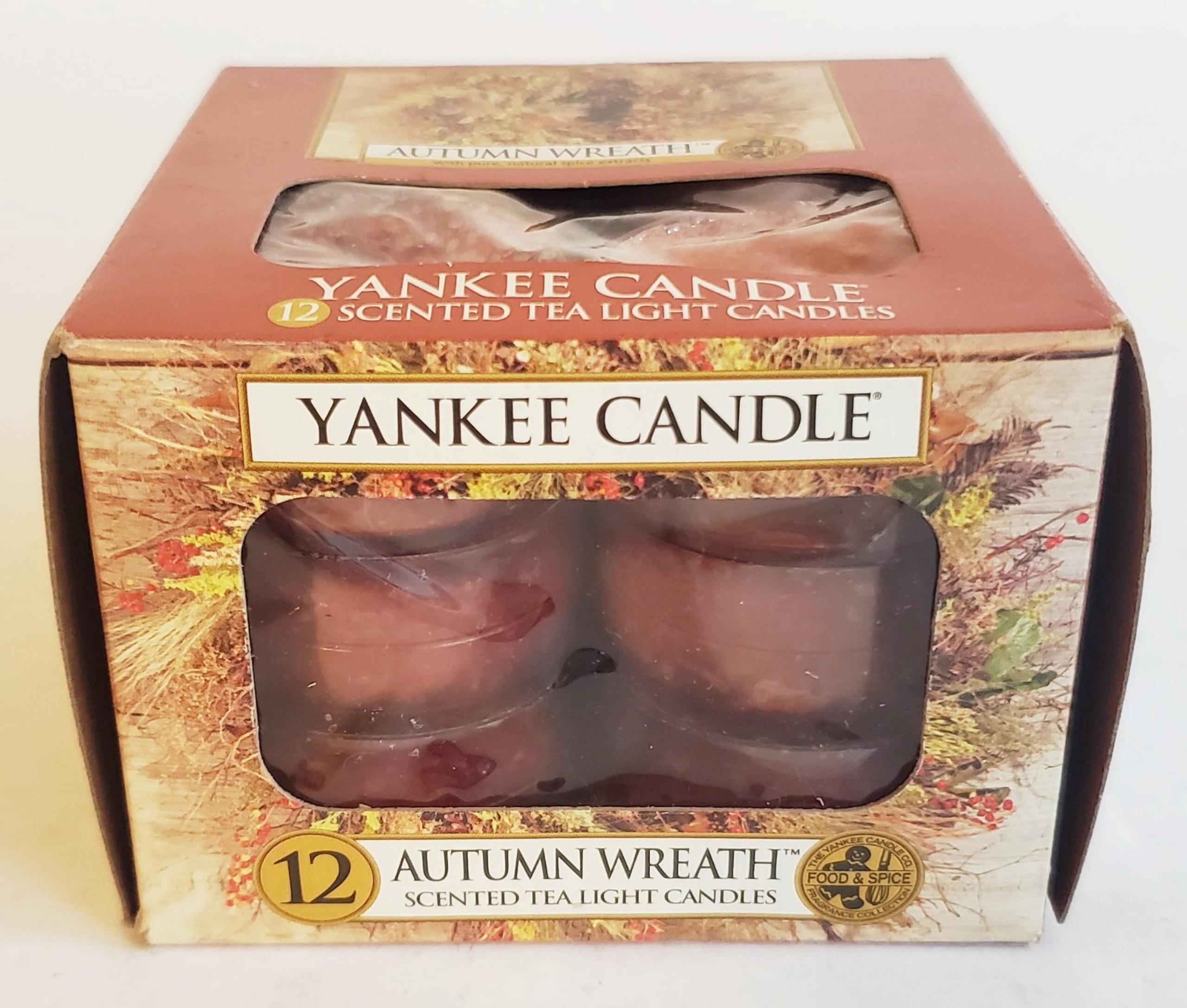 Yankee Candle Tea Lights Autumn Wreath (12) Tealight Candles HTF Scent NEW