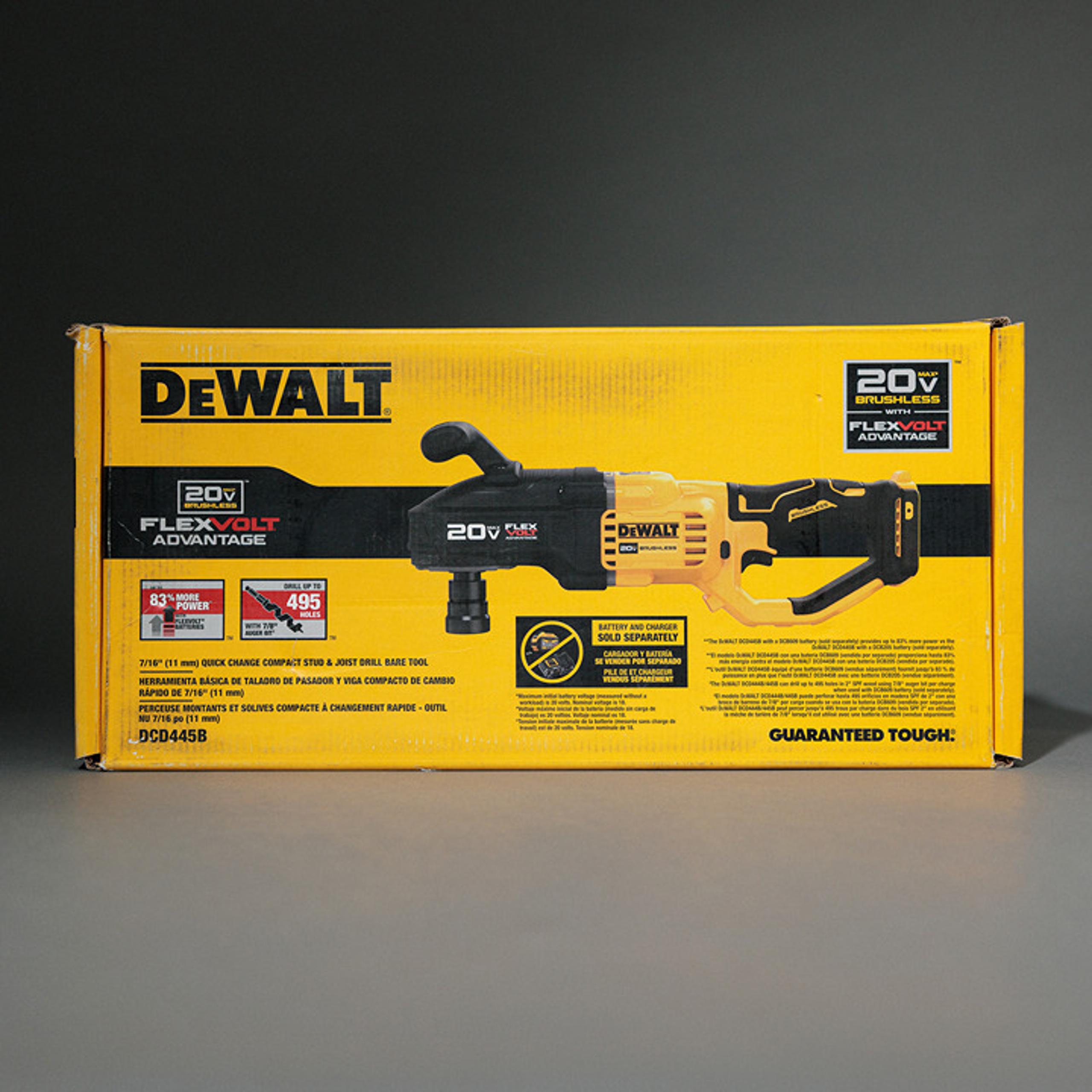 DeWALT 20V Max Cordless Brushless 7/16 in. Quick Change Stud + Joist Drill TOOL